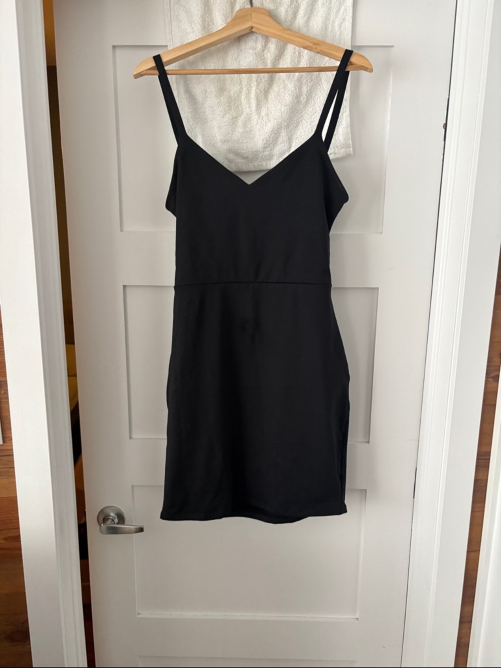 Fabletics Black V-Neck Slip Dress